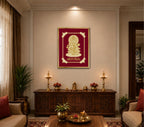 Lord Ganesha Velvet Gold Frame | 24 Karat Gold-Plated