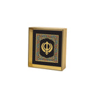 Khanda Black - 24kt Gold Plated Dashboard Frame