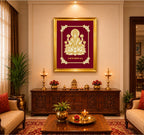 Goddess Laxmi Velvet Gold Frame | 24 Karat Gold-Plated